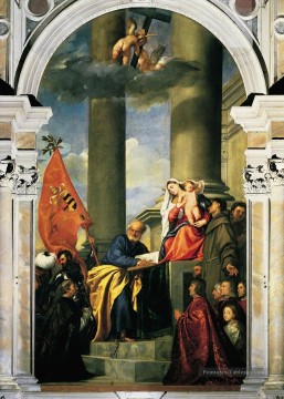 Madonna Pesaro Tiziano Titien Peinture à l'huile